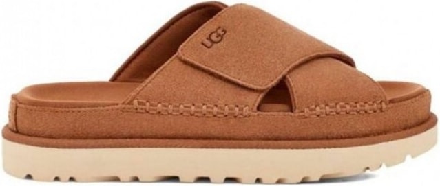 UGG Goldenstar Cross Slide - Chestnut