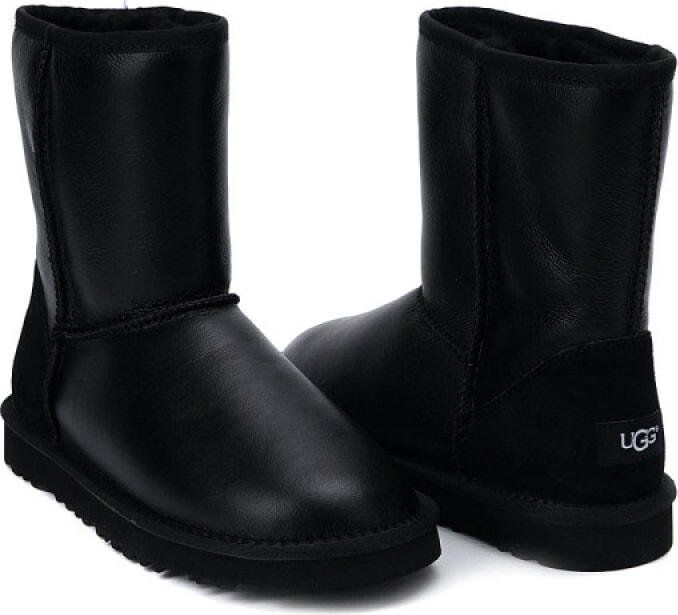 UGG Classic Short Metallic Black