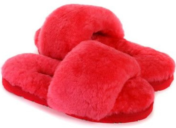 UGG Fluff Slide Slippers Watermelonred