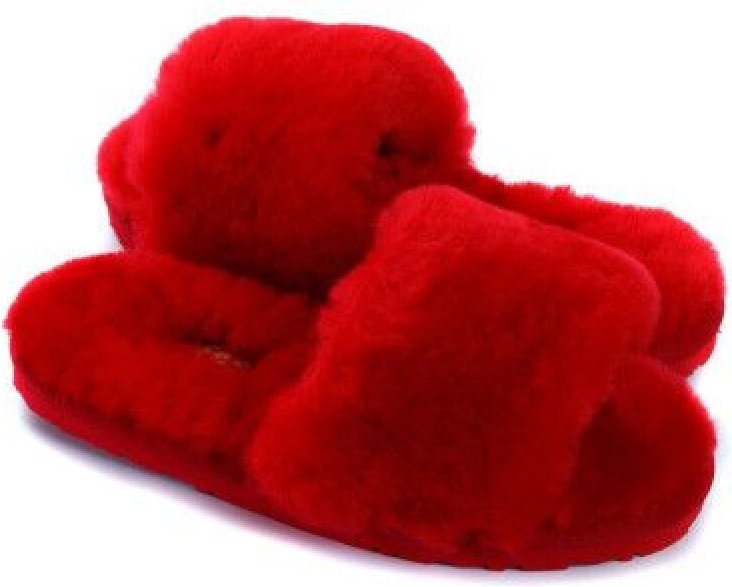 UGG Fluff Slide Slippers Red
