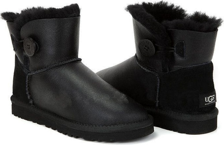 UGG Mini Bailey Button Metallic Black