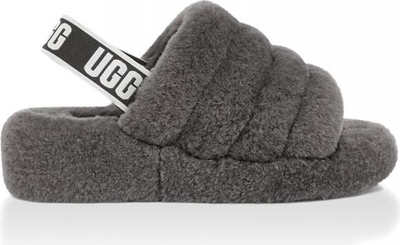 UGG Fluff Yeah Slide-Grey