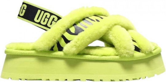 UGG W Disco Cross Slide Animalia Key Lime