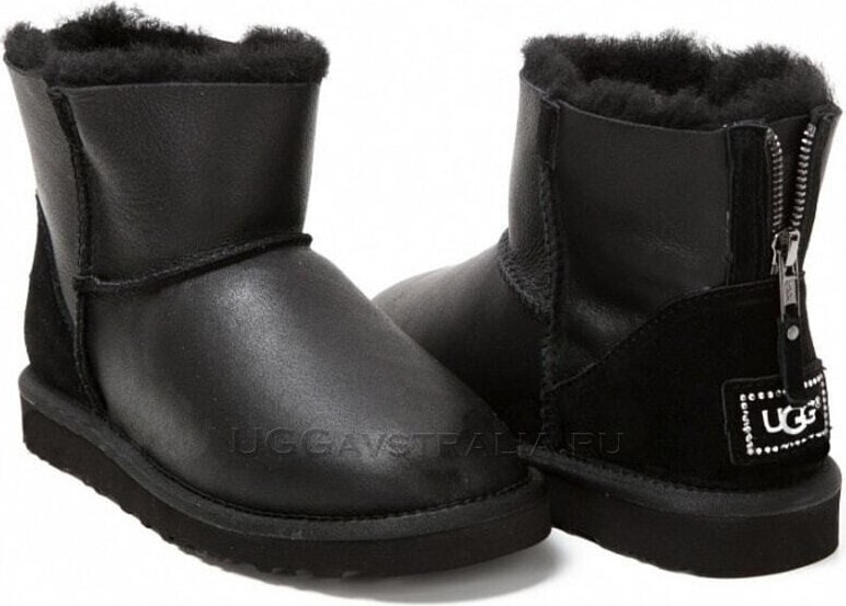 UGG Zip Mini Metallic Black