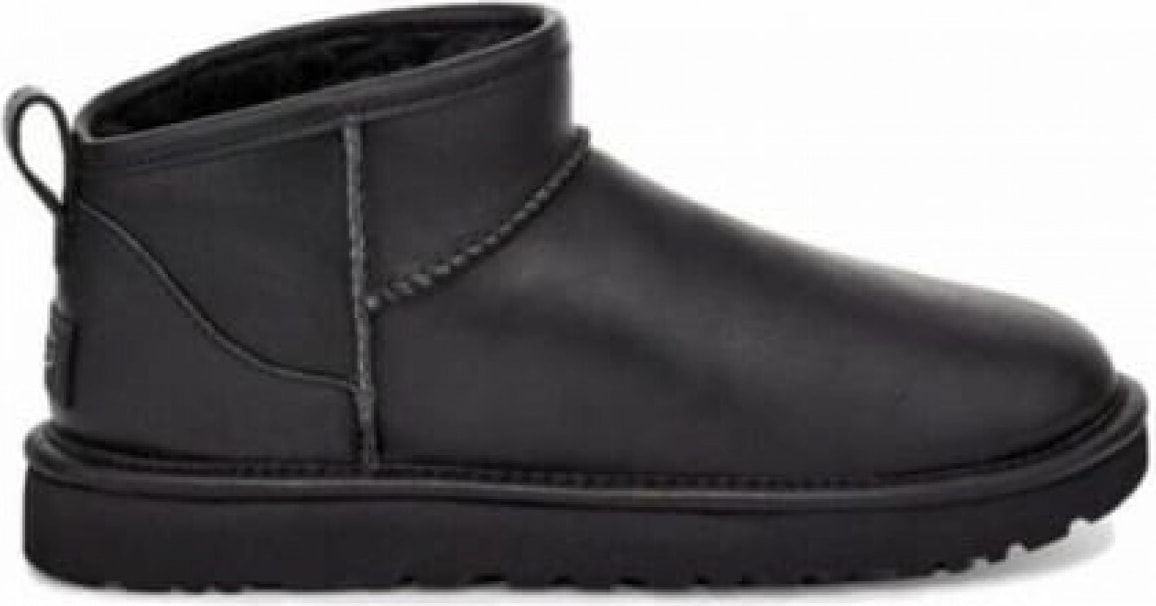 UGG Mens Classic Ultra Mini Leather Black