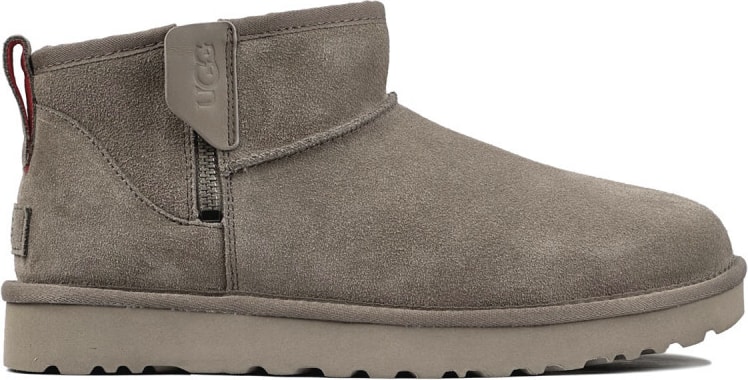 UGG Mens Classic Ultra Mini Zip Boot Smoke