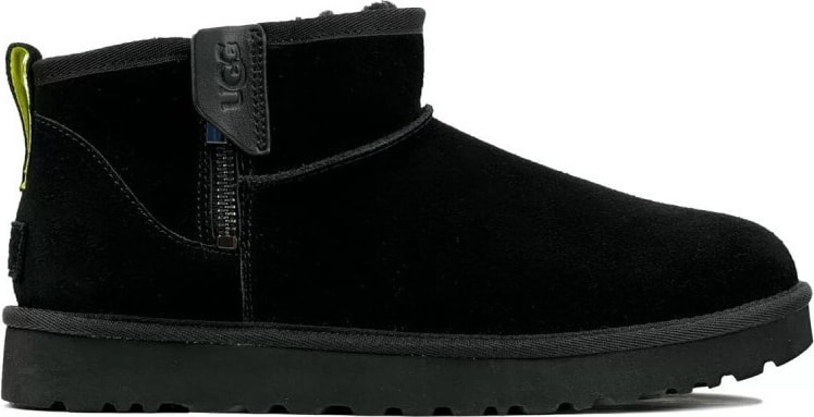 UGG Mens Classic Ultra Mini Zip Boot Black/Pearfect