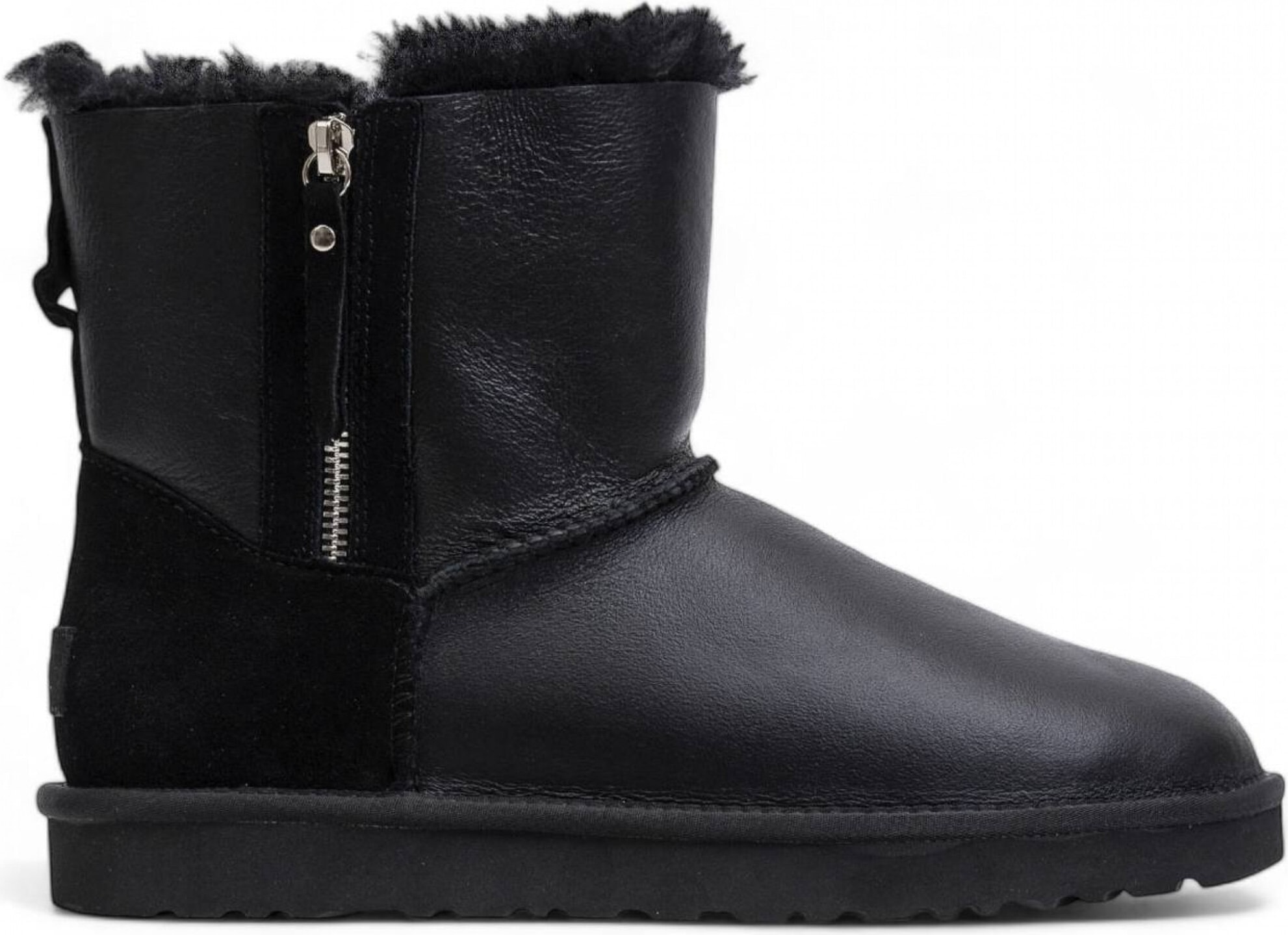 UGG Mens Classic Mini Double Zip Metallic Black