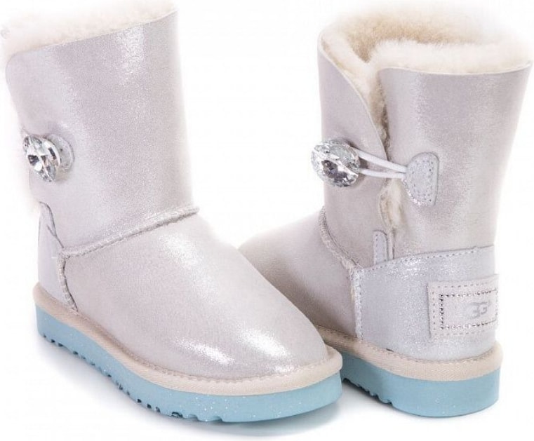 UGG Kids Bailey Button I Do White
