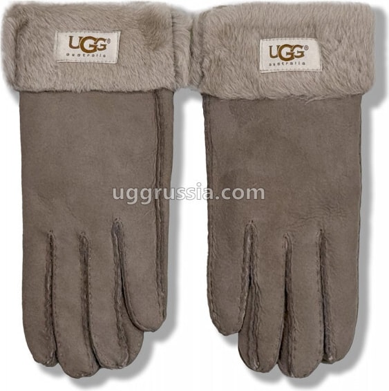 UGG Перчатки Замшевые Женские Серые