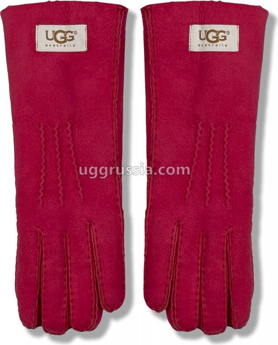 UGG Перчатки Замшевые Женские Розовые