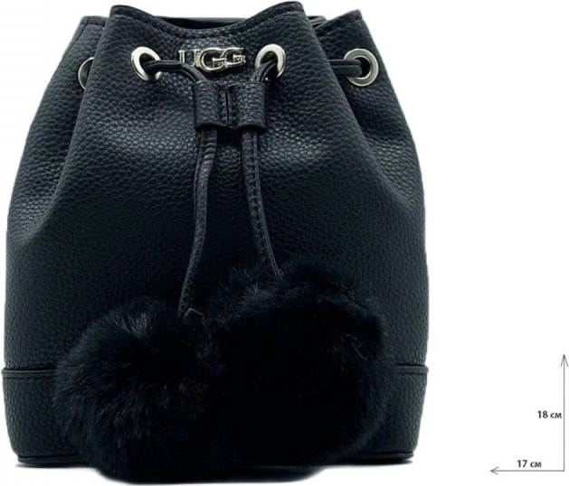 UGG Aaliyah Bucket Crossbody Pom Black