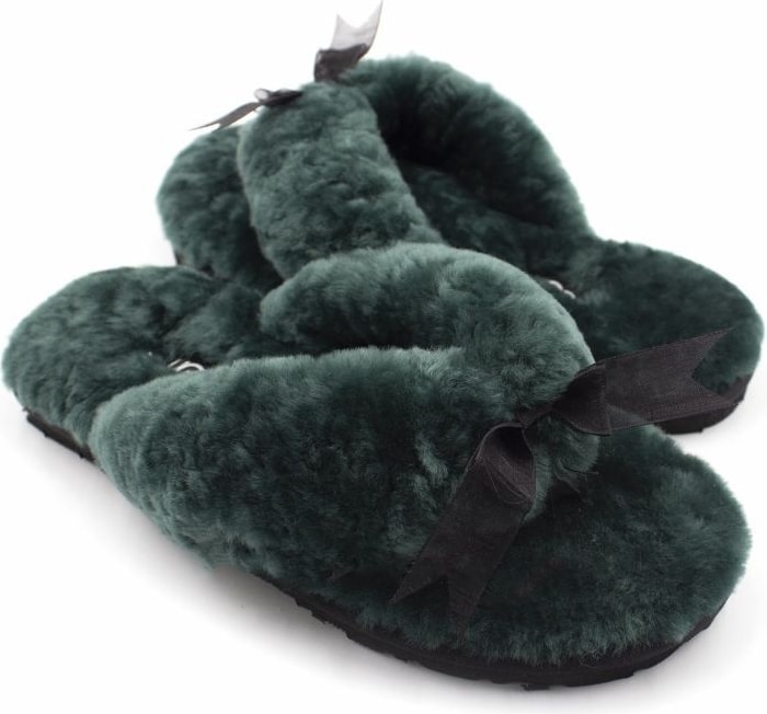 Ugg Fluff Flip Flop II — Dark Green