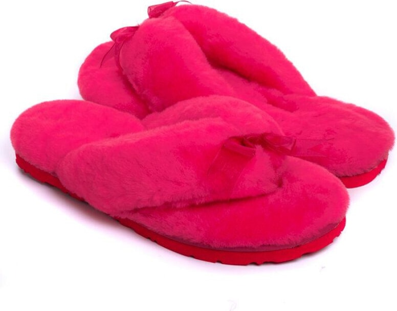 Ugg Fluff Flip Flop II — Rose Red