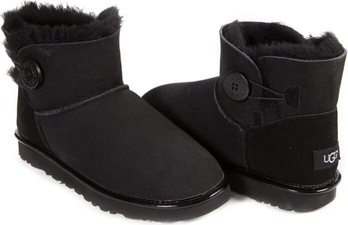 Угги Bailey Button Mini II Metallic Black