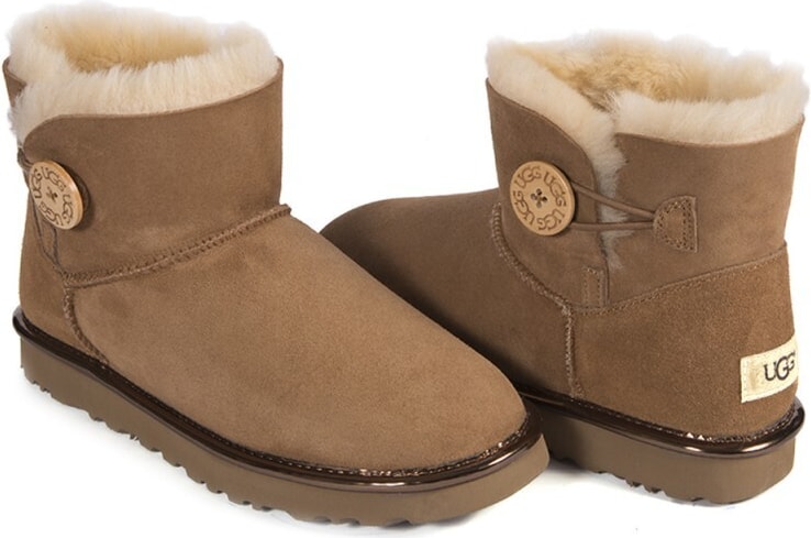 Угги Bailey Button Mini II Metallic Chestnut