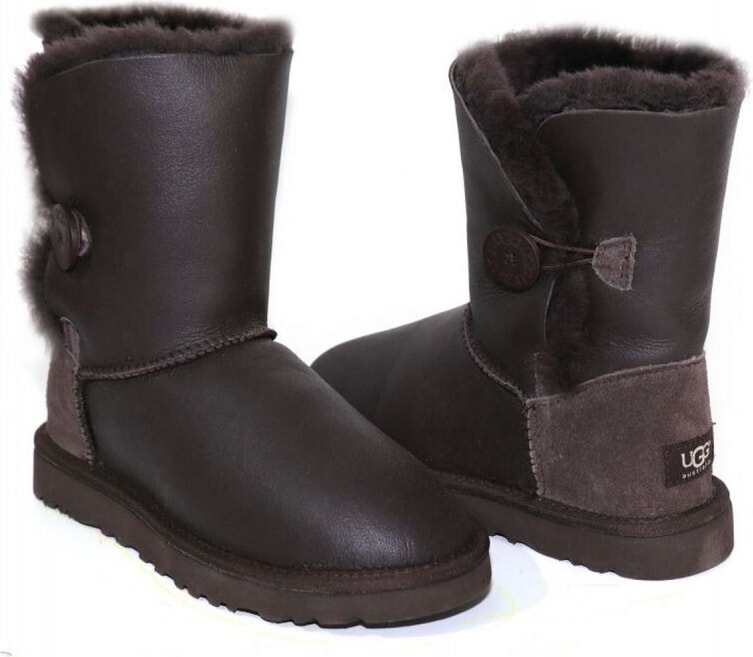 Угги Bailey Button Metallic Chocolate