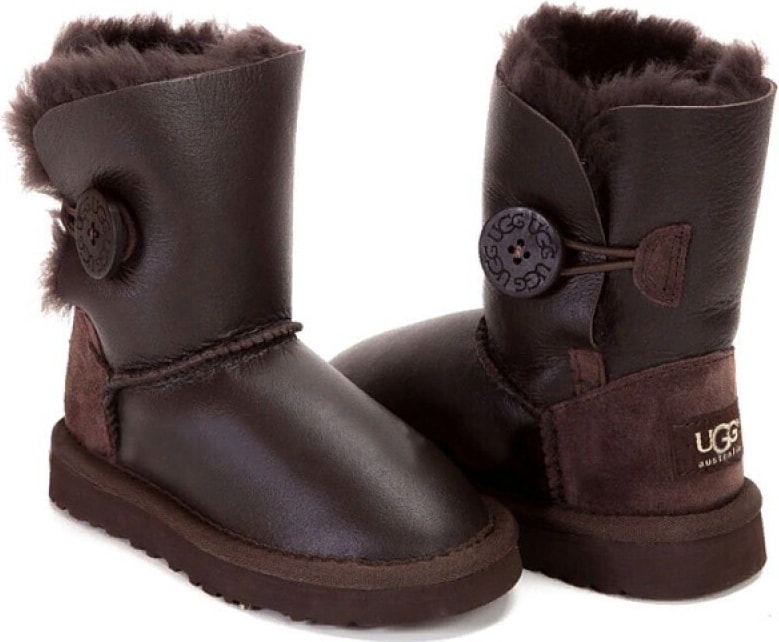 Угги Kids Bailey Button Metallic Chocolate