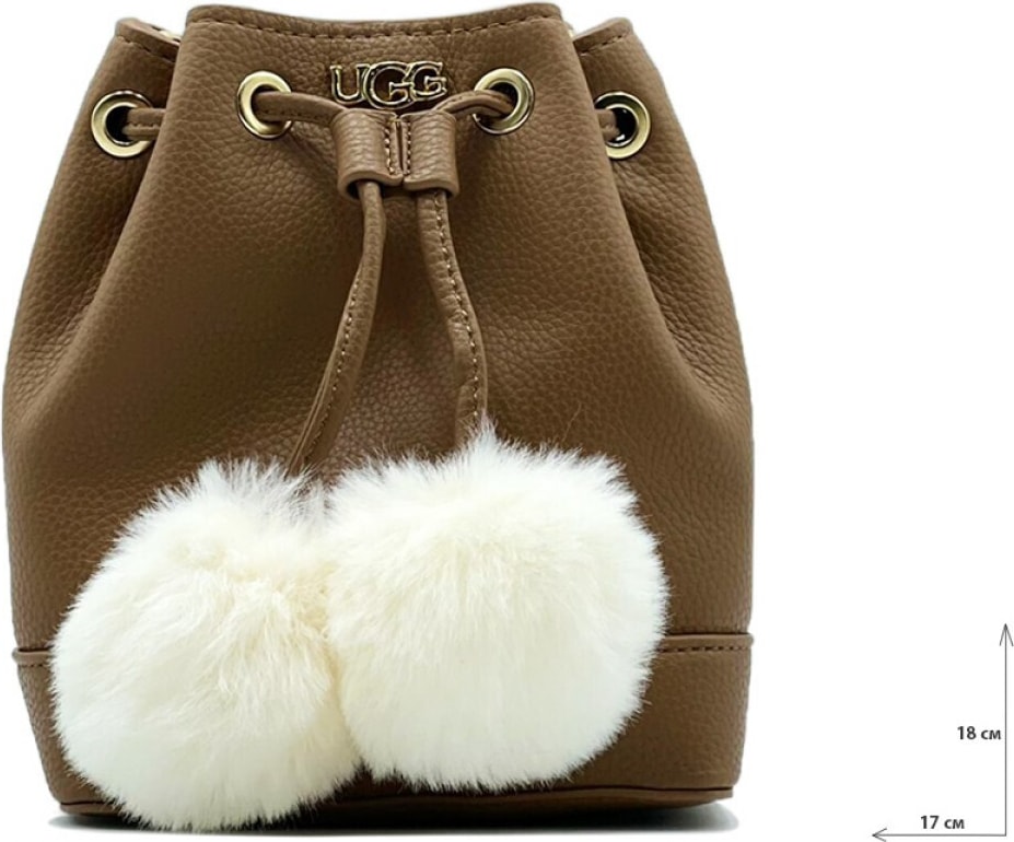 Ugg Aaliyah Bucket Crossbody Pom Chestnut